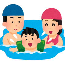 swimming_oyako